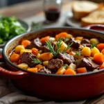 Le bourguignon version italienne : cuisson plus rapide, moins riche, et tout aussi fondant avec ses légumes ultra parfumés