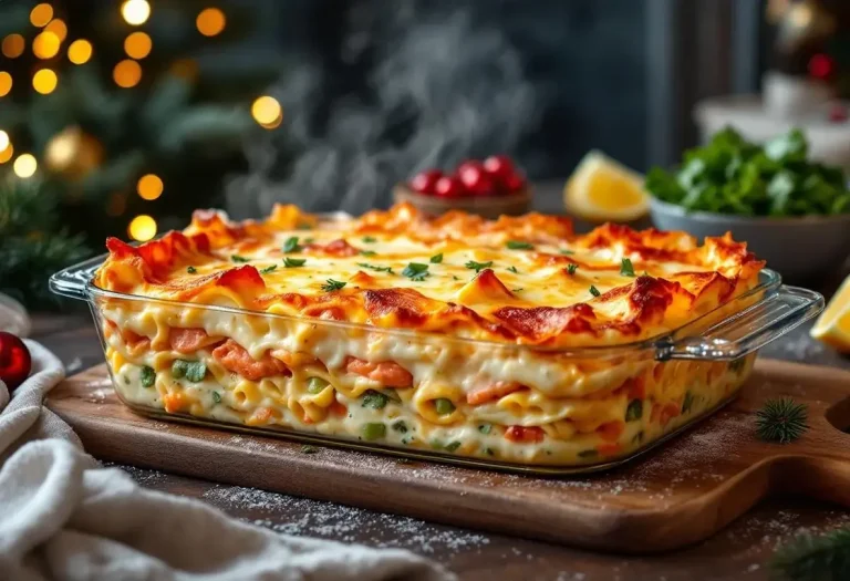 Une avalanche de béchamel, de saumon fondant et de fromage gratiné : ces lasagnes de Noël sont juste irrésistibles