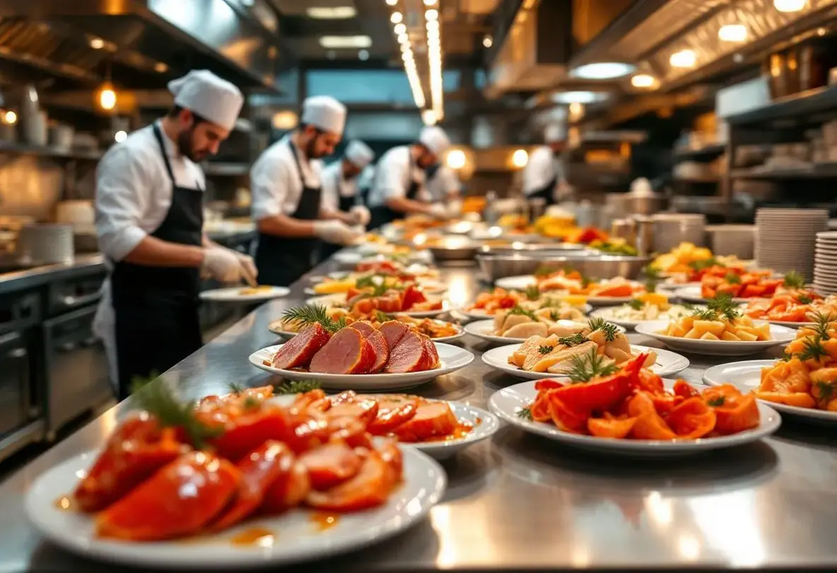 Magrets, homards et saumon : gros coup de feu chez les traiteurs